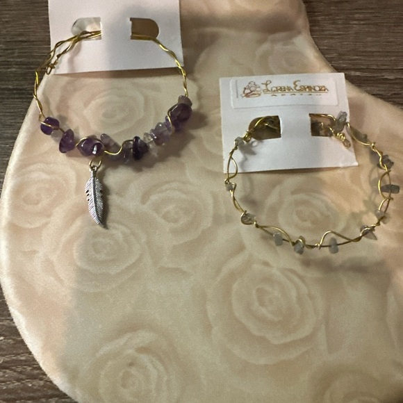 Gemstone Wire Bracelets Lorena Espinoza Design /New - Picture 2 of 4